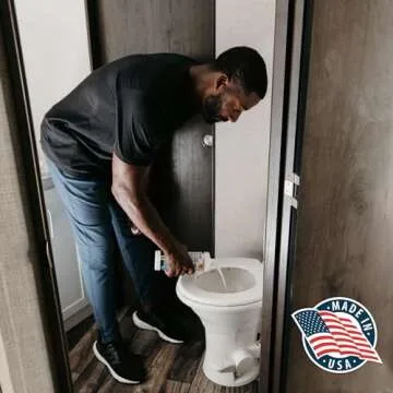 RV Black Tank Treatment Toilet Chemicals - 16 Treatments Waste Digester for Holding Tank, Gray Water Tank in RVs, Campers & Boat - Camper Toilet Sensor Cleaner, Sewer Deodorizer, 32oz - Made in USA