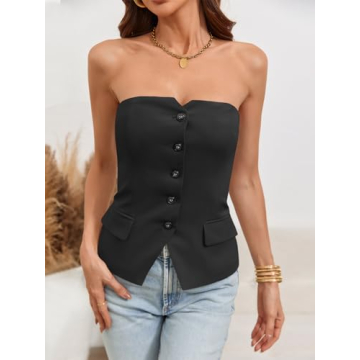 Stylish Cicy Bell Sleeveless Blazer Vest for Women