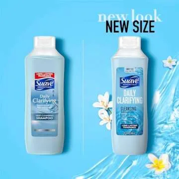 Suave Clarifying Shampoo, Family-Size – pH-Balanced & Hypoallergenic Daily Deep Cleansing Shampoo for Normal to Oily Hair, 22.5 Oz