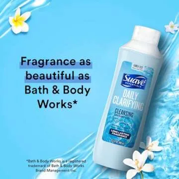 Suave Clarifying Shampoo, Family-Size – pH-Balanced & Hypoallergenic Daily Deep Cleansing Shampoo for Normal to Oily Hair, 22.5 Oz