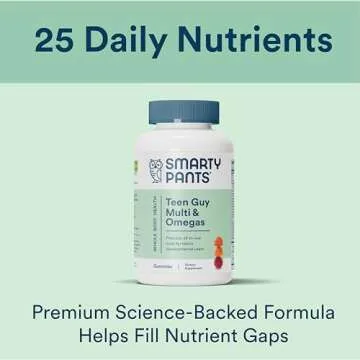 SmartyPants Teen Guy Gummies with Omega 3 & Essential Vitamins
