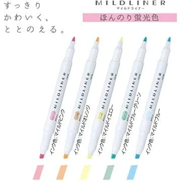 Zebra Mild liner 10 Color Set - Double-Sided Highlighter Pens
