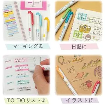 Zebra Mild liner 10 Color Set - Double-Sided Highlighter Pens