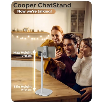 Height Adjustable Phone Stand | Cooper Chat Stand for Desk