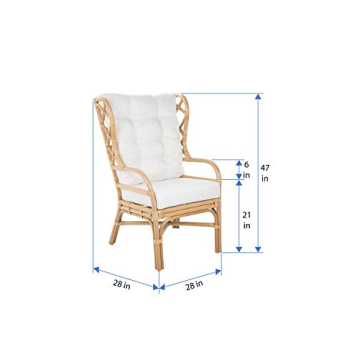 Kouboo Rattan Chairs with Wingback Cushions