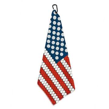 American Flag Pickleball Towel | Perfect Gift for Players