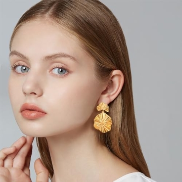 Stylish FILMOON Gold Dangle Earrings for Women - Elegant Fashion