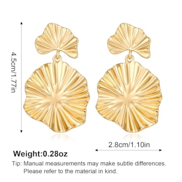 Stylish FILMOON Gold Dangle Earrings for Women - Elegant Fashion