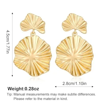 Stylish FILMOON Gold Dangle Earrings for Women - Elegant Fashion