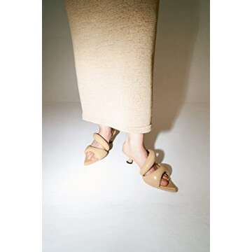 JW PEI Women's Sara Mule Heeled Sandals - Cane sugar