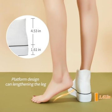 POVOGER Platform Sneakers for Women Fashion High Top Canvas Shoes White Womens Platform Shoes Casual Lace Up Mid Top Shoes(White,US06)