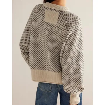 SANGROD Women's Chunky Knit Sweater for Style and Comfort