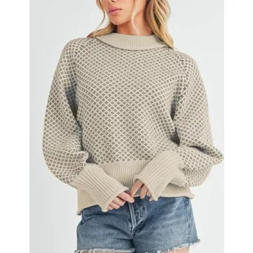 SANGROD Women's Chunky Knit Sweater for Style and Comfort