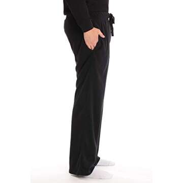 #followme Polar Fleece Pajama Pants for Men Sleepwear PJs 45902-BLK-L Black