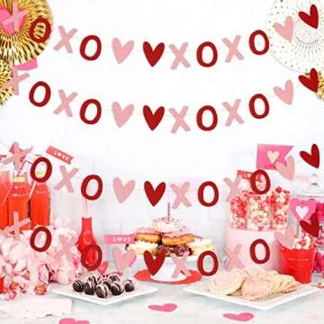 XOXO Heart Garland for Valentine's Day Decorations