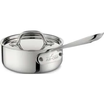 All-Clad D3 3-Ply 1 Quart Sauce Pan for Induction and Oven