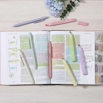 Mr. Pen Aesthetic Highlighters Gel Pens No Bleed 10 Pack