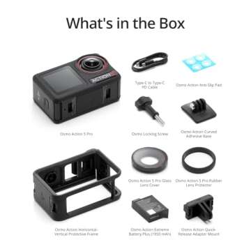 DJI Osmo Action 5 Pro Standard Combo, Waterproof Action Camera with 1/1.3" Sensor, 4K/120fps Video, Subject Tracking, Stabilization, Dual OLED Touchscreens, Action Camera 4K Ideal for Sports, Vlog