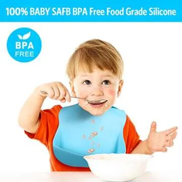 Silicone Baby Bibs Set Easy to Clean and Waterproof