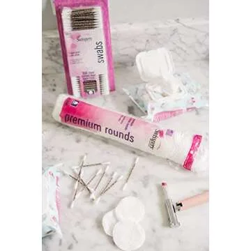 Swisspers Premium Cotton Rounds, Hypoallergenic, 80 Count, Pack of 6 (480 Rounds Total)