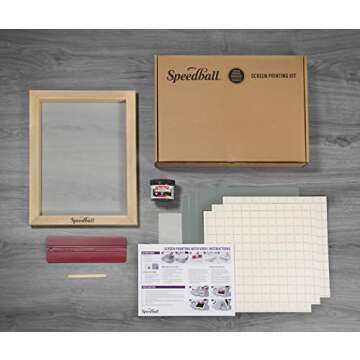 Speedball Beginner Screen Printing Craft Vinyl Kit, Use with Cutting Machine to Easily Print Custom ...