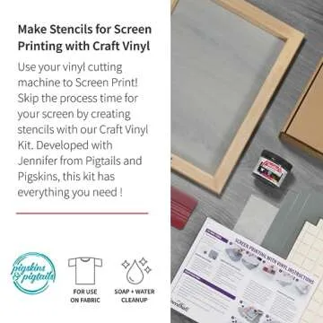 Speedball Beginner Screen Printing Craft Vinyl Kit for Custom Crafts