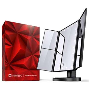 Lighted Makeup Mirror with 22 LEDs - Vanity Mirror with Lights - 10X/3X/2X Magnification and Touch S...