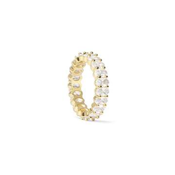 PAVOI 14K Gold Plated Oval CZ Love Ring Elegant Jewelry