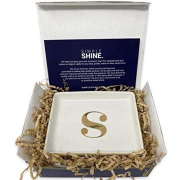 Simple Shine Personalized Jewelry Tray with Initials