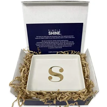 Simple Shine Personalized Jewelry Tray with Initials