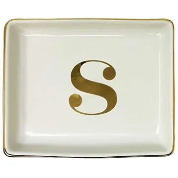 Simple Shine Personalized Jewelry Tray with Initials