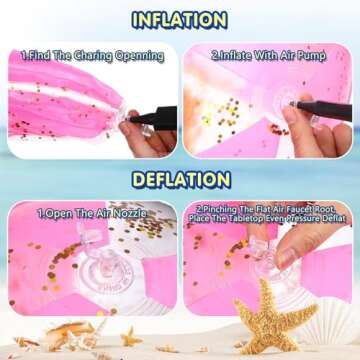 Syhood Glitter Beach Ball Set for Summer Fun