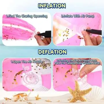 Syhood Glitter Beach Ball Set for Summer Fun