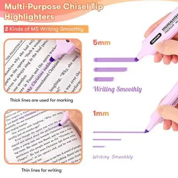 Aesthetic Highlighters, Cute School Supplies for College Study, Aesthetic Preppy Stuff, Assorted Colors, Office Desk Accessories for Journaling Planner Note Taking Office Supplies Women