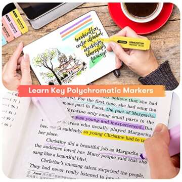 Aesthetic Highlighters, Cute School Supplies for College Study, Aesthetic Preppy Stuff, Assorted Colors, Office Desk Accessories for Journaling Planner Note Taking Office Supplies Women