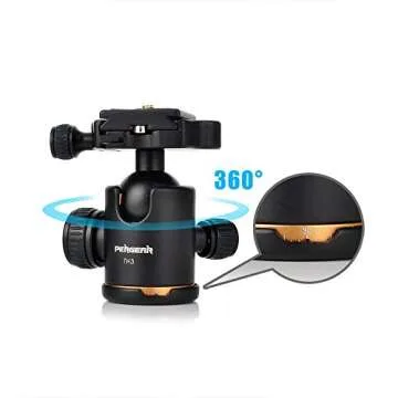 PERGEAR TH3 Pro 360° Tripod Ball Head for DSLR Cameras