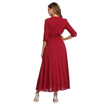 Vintage Floral Maxi Dress for Summer with Sleeves