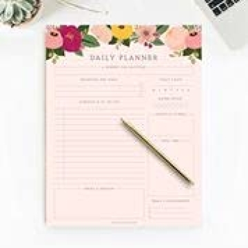 Bliss Collections Daily Planning Pad - Pink Floral Design
