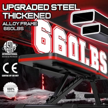 NFEET Adjustable Foldable Weight Bench for Home Gym