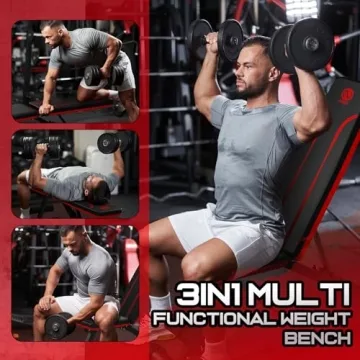 NFEET Adjustable Foldable Weight Bench for Home Gym