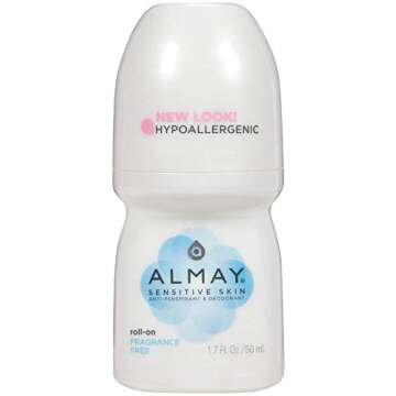 ALMAY Anti-Perspirant & Deodorant Sensitive Skin Roll-On, 1.7 Oz (Pack of 2)