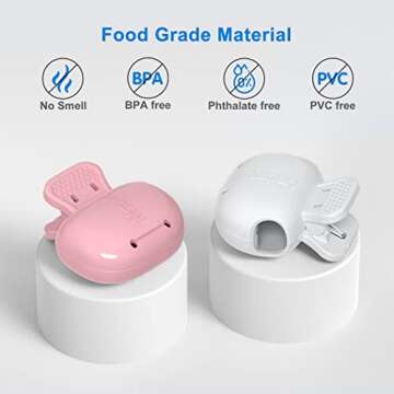 Mspan Toothbrush Head Cover Cap: Tooth Brush Travel Case Protector Plastic Clip Compatible with Manu...