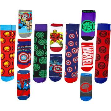 Marvel Avengers Men's 12 Days of Socks 12-Pack