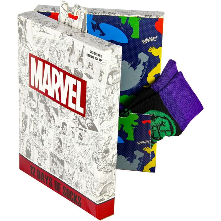 Marvel Avengers Men's 12 Days of Socks 12-Pack
