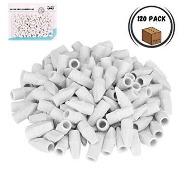 Mr. Pen- White Pencil Top Erasers, 120 pc,Eraser Caps for Pencils, Erasers for Pencils Tops,White Pencil Head Erasers, White