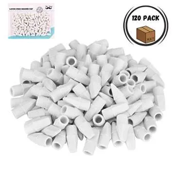 Mr. Pen- White Pencil Top Erasers, 120 pc,Eraser Caps for Pencils, Erasers for Pencils Tops,White Pencil Head Erasers, White