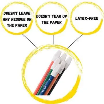 Mr. Pen- White Pencil Top Erasers, 120 pc,Eraser Caps for Pencils, Erasers for Pencils Tops,White Pencil Head Erasers, White