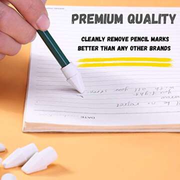 Mr. Pen- White Pencil Top Erasers, 120 pc,Eraser Caps for Pencils, Erasers for Pencils Tops,White Pencil Head Erasers, White