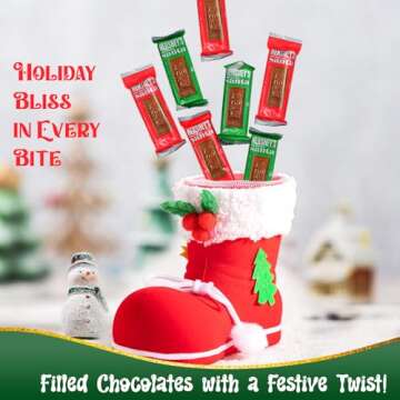 Hershey Milk Chocolate Santa Bars, 2 lb Bulk Bag (Approx. 70 Pieces) – Festive Christmas Candy for...