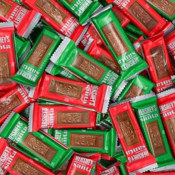 Hershey Milk Chocolate Santa Bars, 2 lb Bulk Bag (Approx. 70 Pieces) – Festive Christmas Candy for Holiday Gifting, Stocking Stuffers & Party Favors